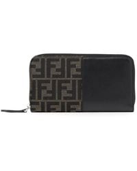 Fendi - Ff Jacquard Zip Around Wallet - Lyst