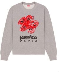 KENZO - Drawn Varsity Embroidered Sweater - Lyst