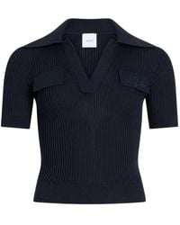 Patou - Embroidered Knitted Cotton Polo Shirt - Lyst