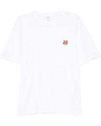 Maison Kitsuné - Fox Head Regular Fit Cotton T-Shirt - Lyst