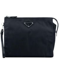 Prada - Clutch Con Logo - Lyst