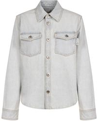 Bottega Veneta - Extra Bleached Dirty Denim Shirt - Lyst
