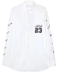 Off-White c/o Virgil Abloh - Logo-embroidered Cotton Shirt - Lyst