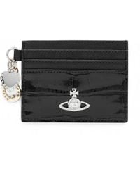 Vivienne Westwood - Crocodile-Embossed Leather Card Holder With Charms - Lyst