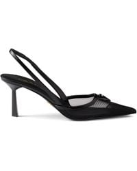 Prada - Mesh Slingback Pumps - Lyst