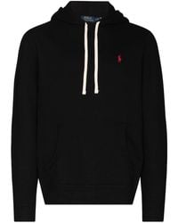 Ralph Lauren - Slouchy Cotton Blend Hoodie With Embroidered Logo - Lyst