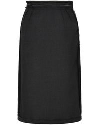 Maison Margiela - Midi Skirt With Reversed Hem - Lyst