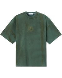 Stone Island - T-Shirt Vestibilità Regular Con Stampa "Bark Tee" - Lyst