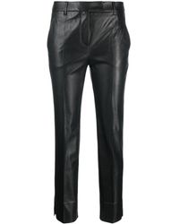 Incotex - Stretch Faux Leather Slim Fit Trousers - Lyst