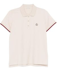 Moncler - Logo Cotton Polo Shirt - Lyst