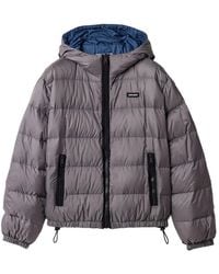 Miu Miu - Light Pongé Down Hoodie Jacket - Lyst