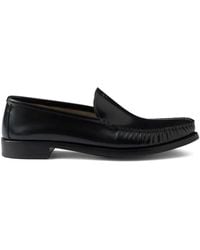 Prada - Dark Leather Loafers - Lyst