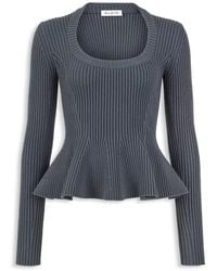Alaïa - Top Peplum A Coste - Lyst