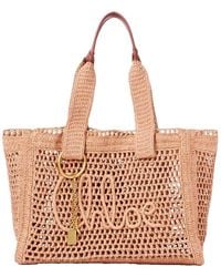 Chloé - East-west Summer Banana Tote Bag In Raffia - Lyst