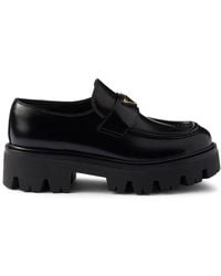 Prada - Leather Loafers - Lyst