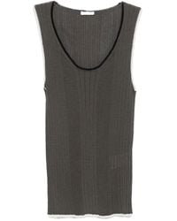 Roberto Collina - Contrast-Stitch Ribbed Top - Lyst