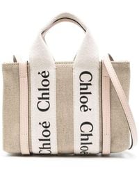 Chloé - Borsa Tote Mini "Woody" - Lyst