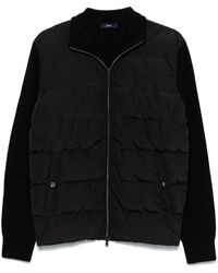 Herno - Nylon And Wool Padded Cardigan - Lyst