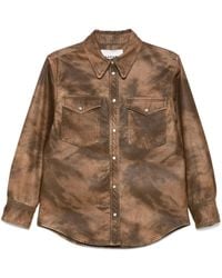 Isabel Marant - Karima Faux Leather Shirt - Lyst