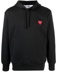 COMME DES GARÇONS PLAY - Cotton Zipped Hoodie - Lyst