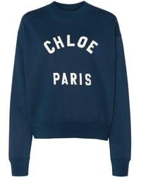 Chloé - Logo Cotton Sweatshirt - Lyst