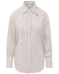 Isabel Marant - Aurora Cotton And Silk Striped Shirt - Lyst
