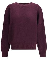 KHAITE - Wolfe V-Neck Knitted Cashmere Sweater - Lyst