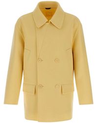 Fendi - Wool Double-Breasted Pea Coat - Lyst