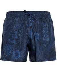 Etro - Floral Paisley Swim Shorts - Lyst