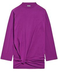 Balenciaga - T-Shirt A Maniche Lunghe Con Motivo Piega - Lyst