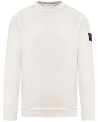 Stone Island - Crew Neck Cotton Jersey Sweatshirt - Lyst