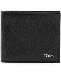 Tod's - Bi-Fold Leather Wallet With Logo Plate - Lyst