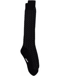 M Missoni Zigzag Knee-length Socks - Black