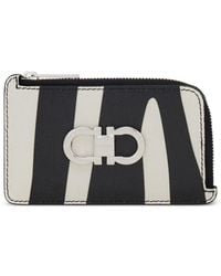 Ferragamo - Zebra-Print Cardholder With Zip - Lyst