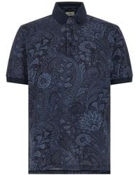 Etro - Pegasus Arnica Polo With Paisley Pattern - Lyst