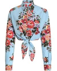 Dolce & Gabbana - Flower Print Cotton Shirt - Lyst