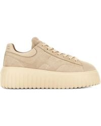 Hogan - Suede Sneakers With Lace-Up Front - Lyst