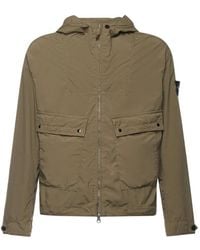 Stone Island - Lightweight Canvas Hooded Jacket - Lyst