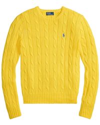 Polo Ralph Lauren - Cable Knit Sweater With Logo - Lyst