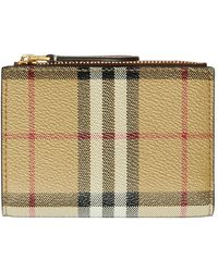 Burberry - Small Check Book-Shaped Wallet - Lyst