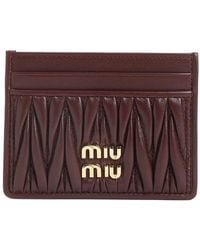 Miu Miu - Matelassã Nappa Leather Card Holder - Lyst