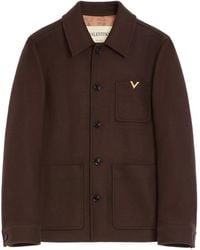 Valentino Garavani - Wool Jacket With Vgold - Lyst