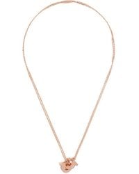 Ferragamo - Double Gancini Pendant Necklace - Lyst