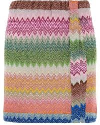 Missoni - Zig-zag Motif Mini Skirt - Lyst