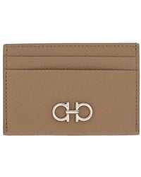 Ferragamo - Gancini Grained Leather Card Holder - Lyst