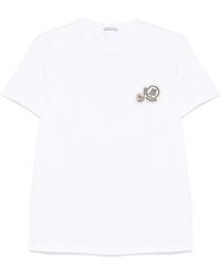 Moncler - Double Logo Patch Cotton T-Shirt - Lyst
