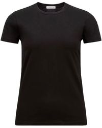 Moncler - Logo Patch Cotton Jersey T-Shirt - Lyst