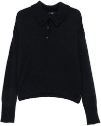 Roberto Collina - Sweater With Buttoned Collar - Lyst