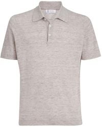 Brunello Cucinelli - Linen And Cotton Blend Polo Shirt - Lyst