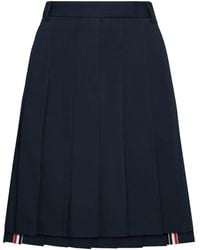 Thom Browne - Rwb Stripe Pleated Mini Skirt - Lyst